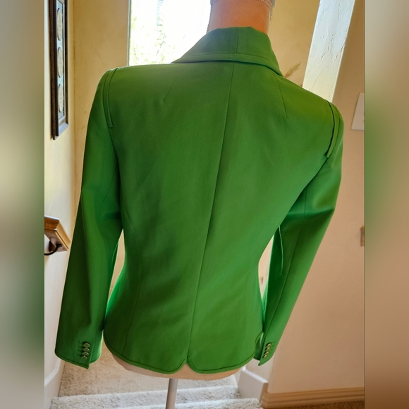 Trina Turk~Womens 4 Green Lined 2-Button Blazer Jacket - Picture 3 of 6